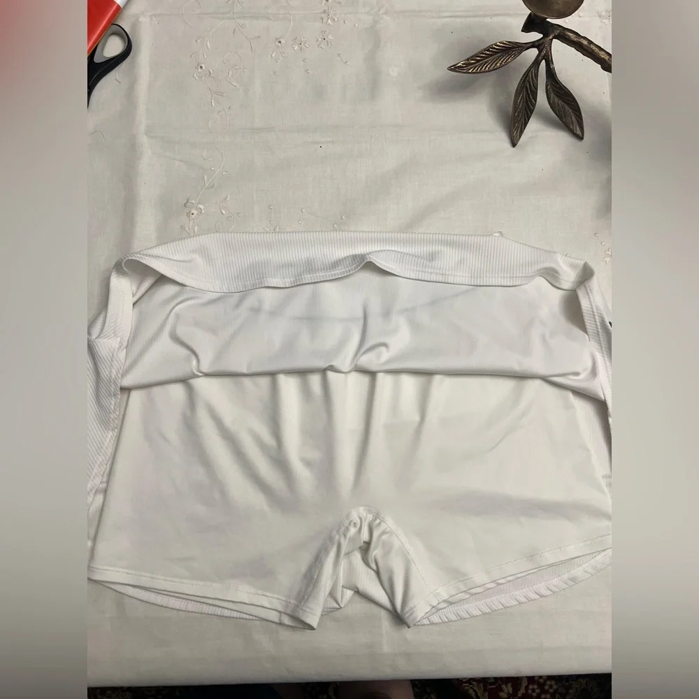 Nike Dri-FIT White Tennis Skort Skirt Shorts Size Large - Picture 5 of 8